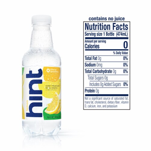 Hint® Lemon Flavored Bottled Water Perspective: left