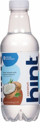 Hint® Coconut Flavored Water Perspective: left