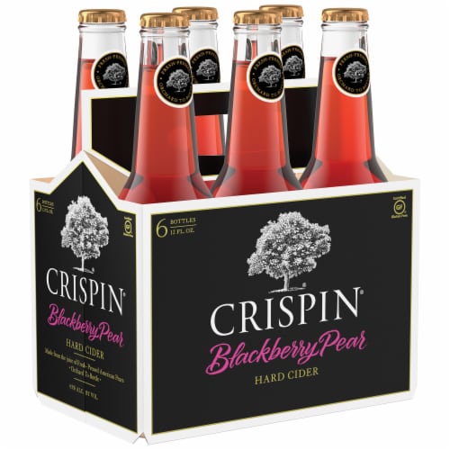 Crispin Blackberry Pear Gluten Free Hard Cider Perspective: left