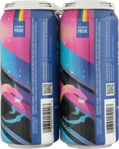 Collective Arts Brewing Life In The Clouds Double Dry Hopped IPA Perspective: left