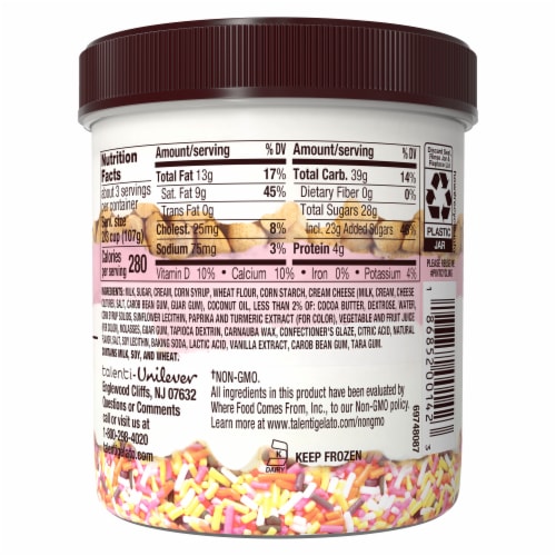 Talenti Confetti Cookie Gelato Layers Perspective: left