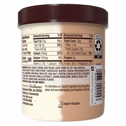 Talenti Pairings Salted Chocolate Churro Gelato Pint Perspective: left