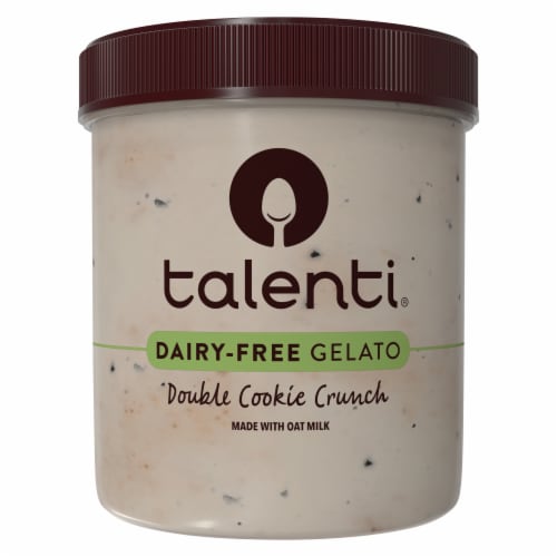 Talenti Double Cookie Crunch Dairy-Free Gelato Perspective: left