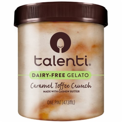 Talenti Caramel Toffee Crunch Dairy-Free Gelato Perspective: left
