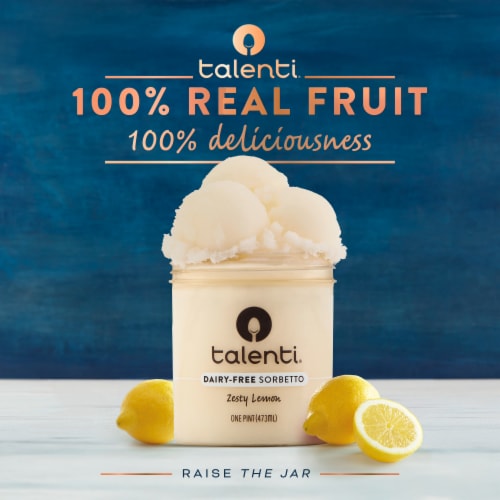 Talenti Dairy-free Sorbetto Zesty Lemon 1 Pint Perspective: left
