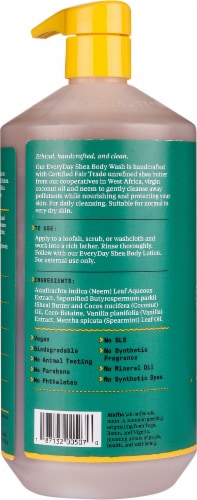 Alaffia Everyday Shea Vanilla Mint Body Wash Perspective: left