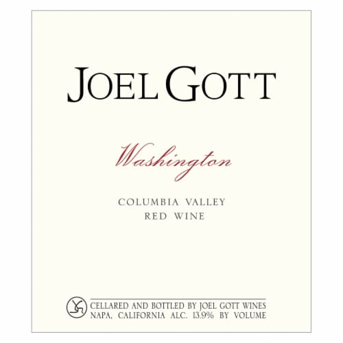 Joel Gott Washington Red Wine 750 ml Perspective: left