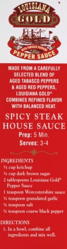 Louisiana® Gold Pepper Sauce with Tabasco Peppers Perspective: left