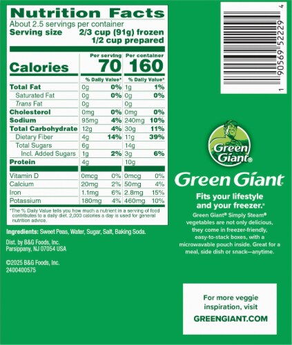 Green Giant No Sauce Sweet Peas Perspective: left