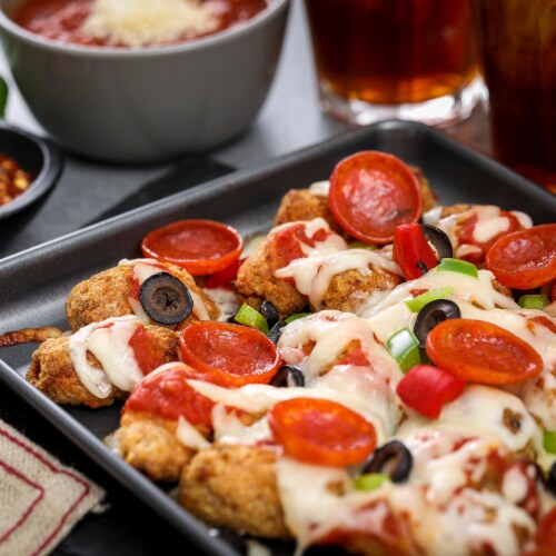 Green Giant Sour Cream & Onion Zucchini Tots Perspective: left
