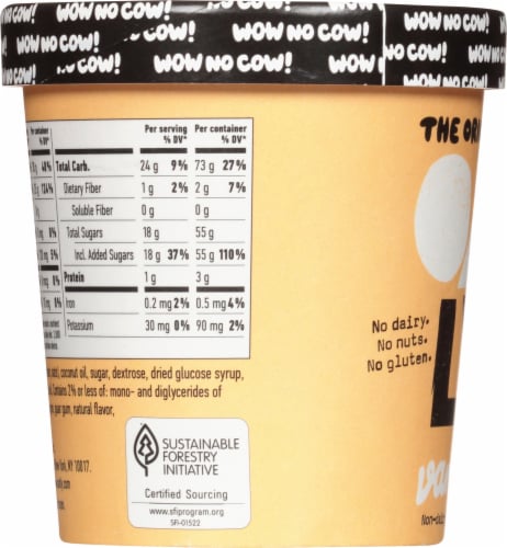 Oatly Gluten Free Vegan Vanilla Dairy Free Frozen Dessert Perspective: left