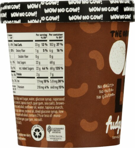 Oatly Original Fudge Brownie Dairy Free Frozen Dessert Perspective: left