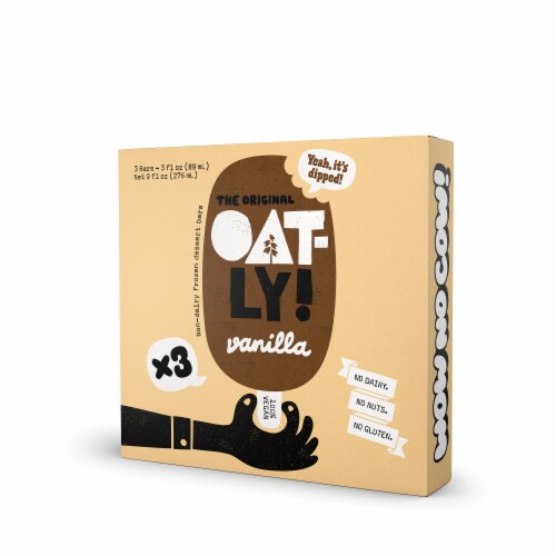 Oatly Vanilla Dairy Free Frozen Bar Perspective: left