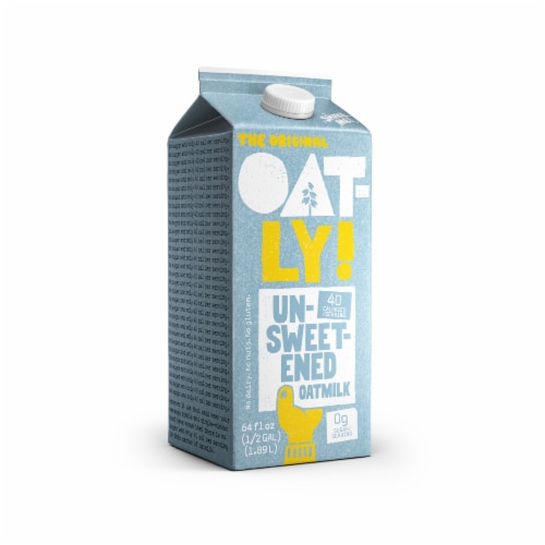 Oatly Unsweetened Oatmilk Perspective: left