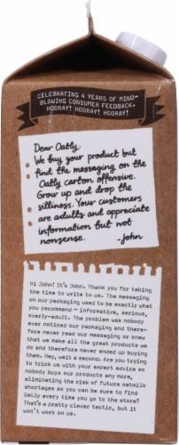 Oatly Chocolate Oatmilk Perspective: left