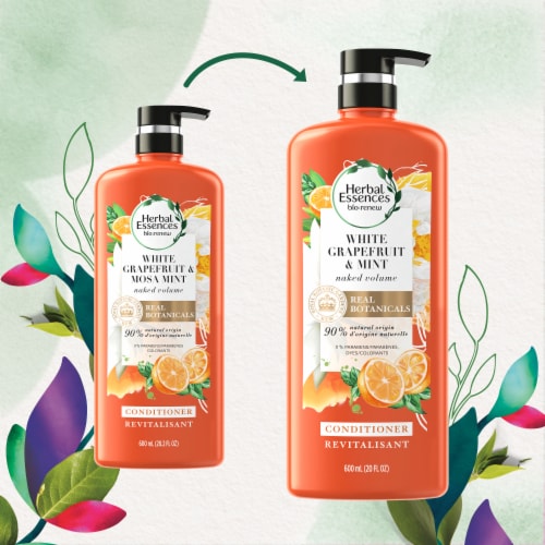 Herbal Essences bio:renew White Grapefruit & Mint Volumizing Conditioner Perspective: left