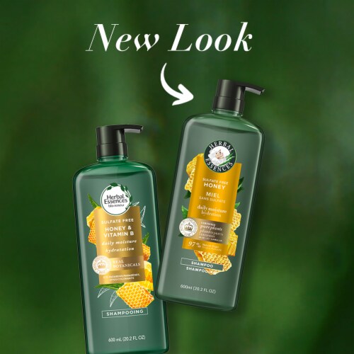 Herbal Essences Honey Daily Moisture Shampoo with with Aloe and Camellia Oil Sulfate Free Perspective: left