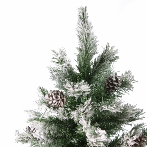 Northlight Medium Flocked Angel Pine Artificial Christmas Tree - 6' - Unlit Perspective: left