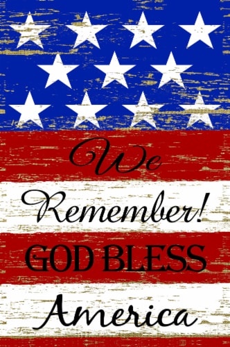 Northlight 34219477 We Remember Patriotic American Outdoor House Flag - 28 x 40 in. Perspective: left