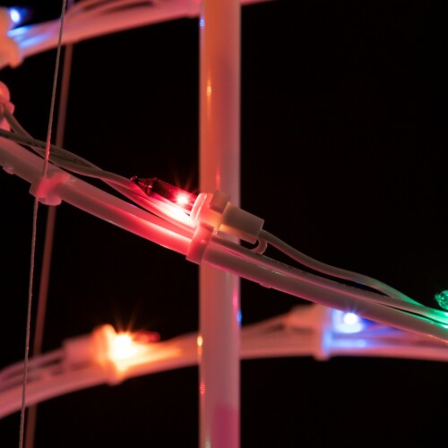 Northlight 4ft Lighted Spiral Christmas Tree with Star Tree Topper, Multi Lights Perspective: left