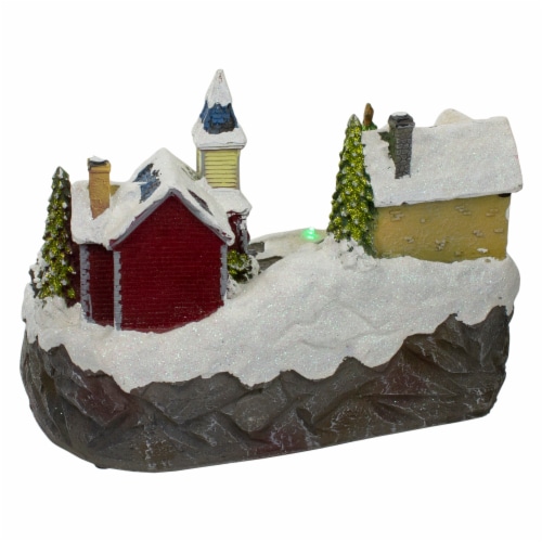 Northlight 9 Lighted and Animated Christmas Village Scene with a Moving