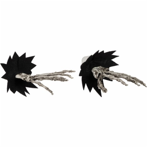 Northlight 7 Skeleton Hands Halloween Window Decoration Perspective: left