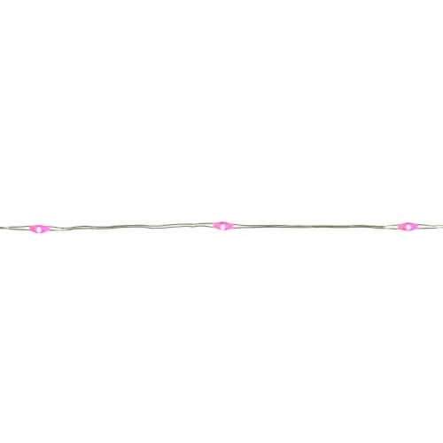 Northlight 50-Count Pink LED Micro Fairy Christmas Lights - 16ft, Copper Wire Perspective: left