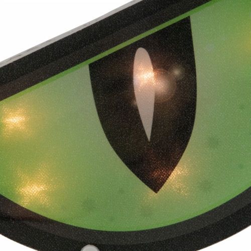 Northlight 20 Lighted Green Eyes Halloween Window Silhouette Decoration Perspective: left