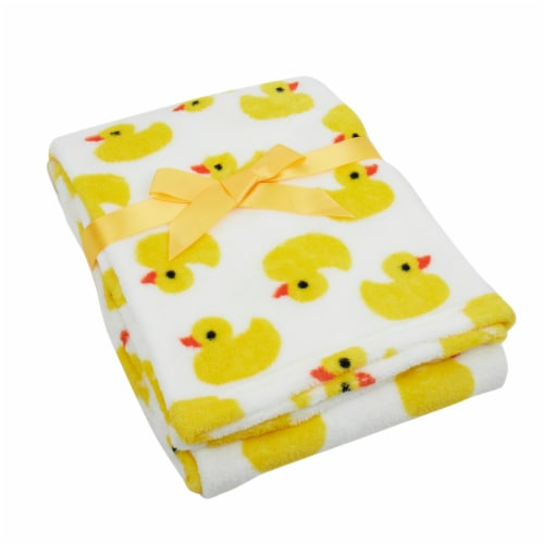 Cutie Pie® Ducks Plush Baby Blanket Perspective: left