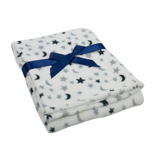 Cutie Pie® Moon & Stars Plush Baby Blanket Perspective: left