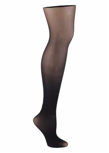 Ellen Tracy® 1pk Run Resistant Control Top Tights - Black Perspective: left