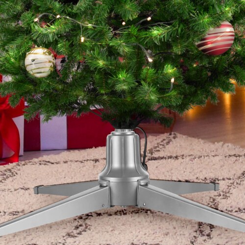 Home Heritage 11.5 Inch Artificial Christmas Tree Rotating Metal Stand