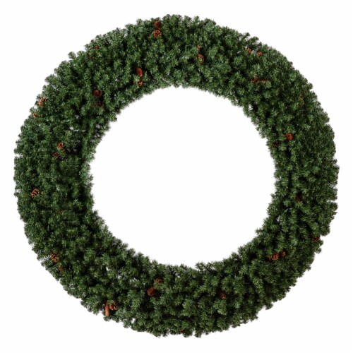 Home Heritage 9' Garland and 72  Wreath Prelit Holiday Greenery 3 Piece Set Perspective: left