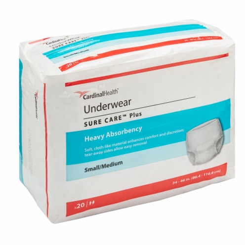 Covidien Disposable Underwear Small / Medium, Heavy, 20 Ct Perspective: left