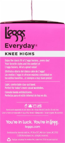 L'Eggs® Everyday® Knee High Pantyhose - Off Black Perspective: left