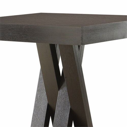 Contemporary Style Wooden Bar Table-Brown Perspective: left