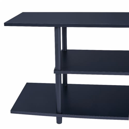 Benzara Wooden TV Stand - Black Perspective: left