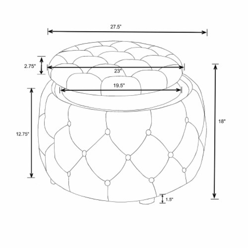 28 inch discount round ottoman