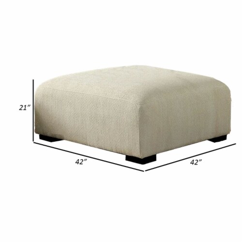 Wop 42 Inch Modern Square Ottoman Foam Seating with Bracket Legs