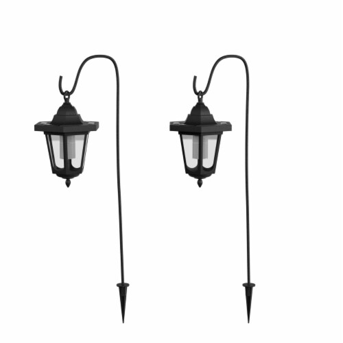 Hanging Solar Coach Lights Outdoor Lighting with Hanging Hooks for Garden, Path, Landscape, Perspective: left