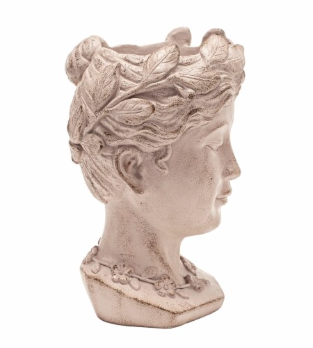 Gardens Alive! Greek Godess Head Planter Perspective: left