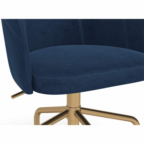 Quarters Craft Velvet Upholstered Adjustable Rolling Office Task