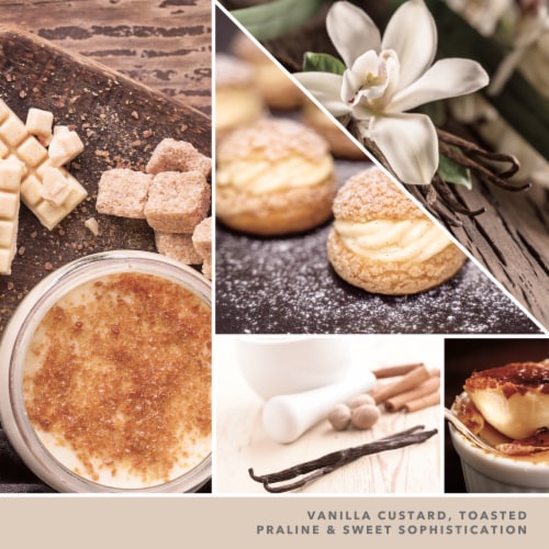 Yankee Candle® Pillar Jar Candle Vanilla Creme Brulee Perspective: left