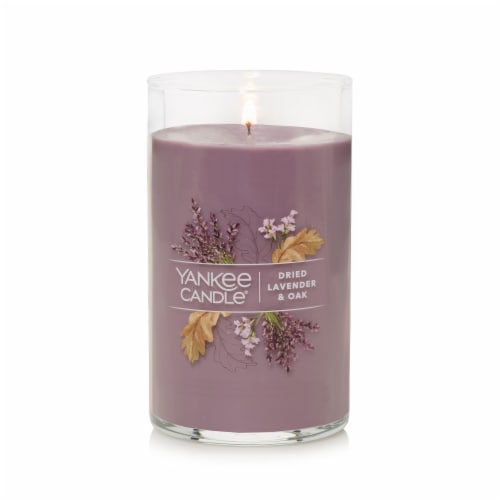 Yankee Candle Pillar Jar Candle Dried Lavendar & Oak Perspective: left