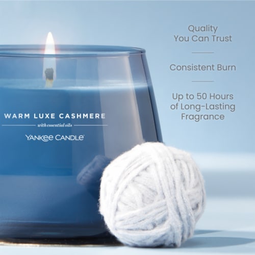 Yankee Candle Studio Scented Candle with up to 50 Hour Burn Time, Warm Luxe Cashmere Perspective: left