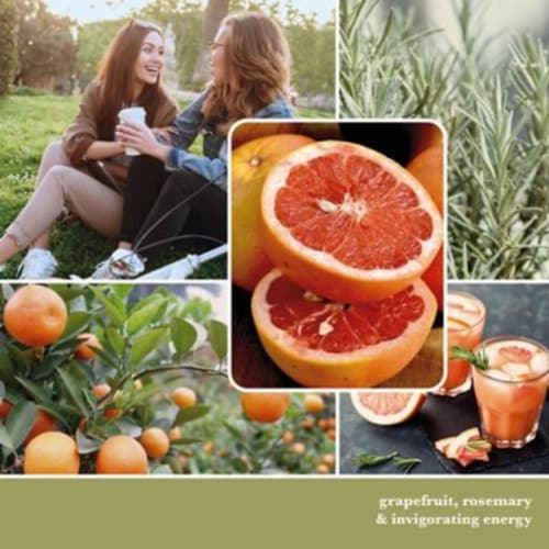 Yankee Candle® Energizing Grapefruit & Rosemary Well Living Medium Square Candle Perspective: left
