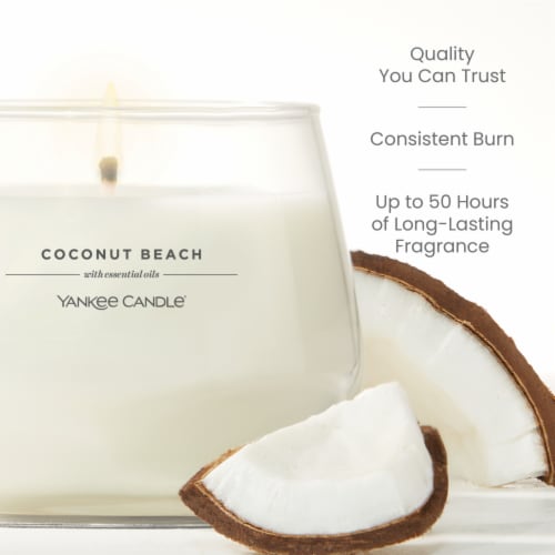 Yankee Candle Studio Scented Candle with up to 50 Hour Burn Time, Coconut Beach Perspective: left
