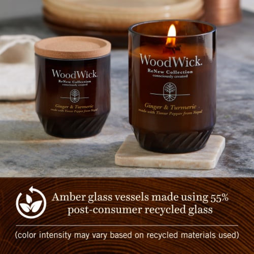 WoodWick® Ginger & Turmeric Large ReNew Candle Perspective: left