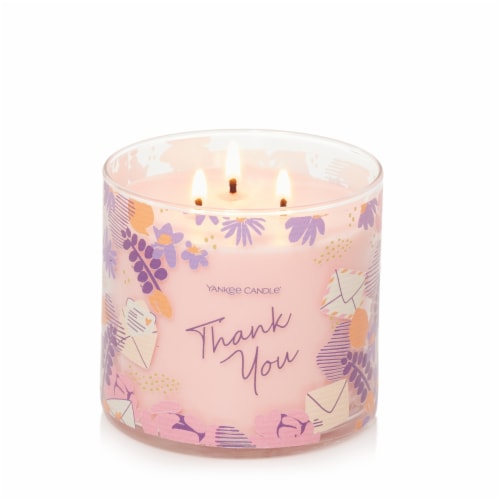 Yankee Candle® Thank You (Pink Sands) 3-Wick Candle Perspective: left