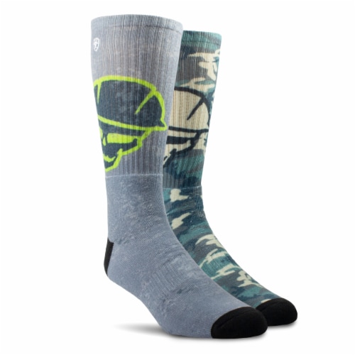 Ariat Work Roughneck Graphic Crew Socks - Large Perspective: left
